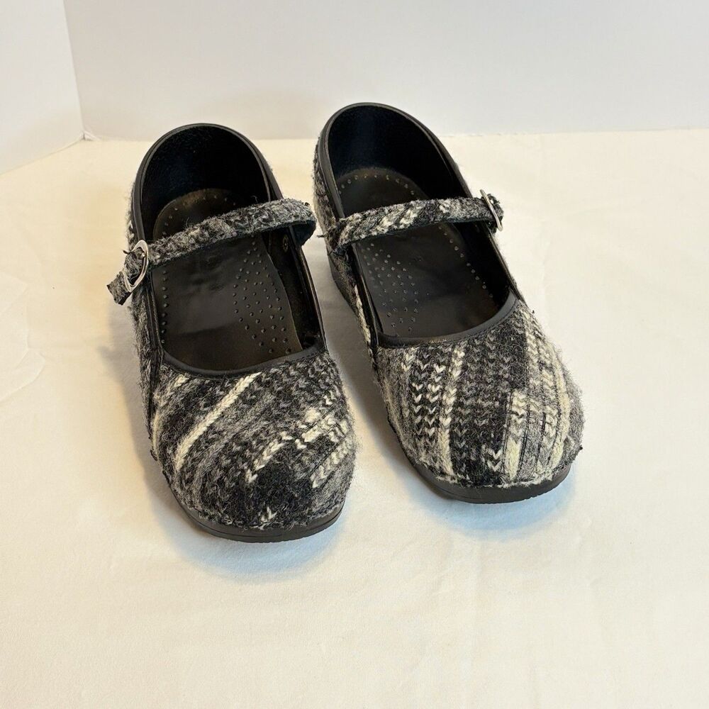 Sanita Danish Mary Jane Clogs Woven Tween Upper Size 38(US 7)